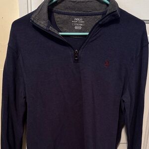 Polo by Ralph Lauren Men's Dark Blue Quarter-Zip Sweatshirt